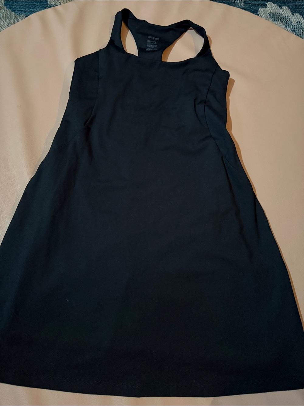 girlfriend collective Paloma Racerback Tennis Active Tank Dress w/ Shorts Black